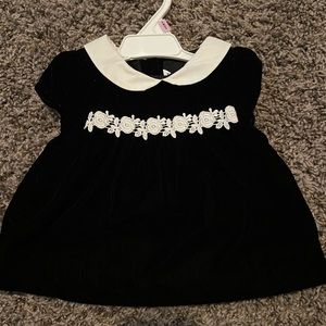 Janie & Jack 3-6 month black velvet dress